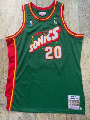 NBA Gary Payton 20 Seattle SuperSonics 1995-96 Swingman Maillot Green